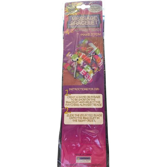 MESSAGE BRACELET ALPHABET BRADS CREAT YOUR OWN BRACELET - Picture 2 of 2